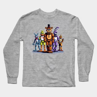 Pixel Five Nights At Freddy's Retro Ichi Long Sleeve T-Shirt
